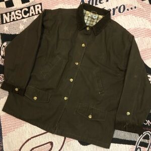 Corduroy collar chore button up jacket